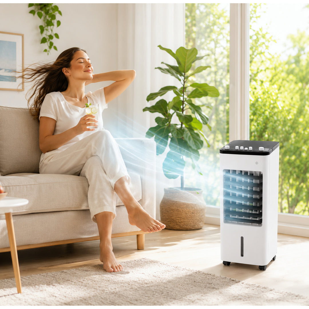 Portable Air Conditioner With Evaporative Cooling Humidifier Function And Fan Modes - Image 2
