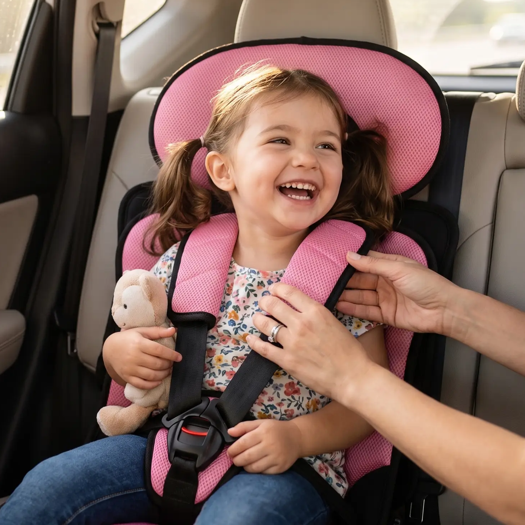 Portable Booster Seat With Harness Foldable Car Seat For Travel - Image 8