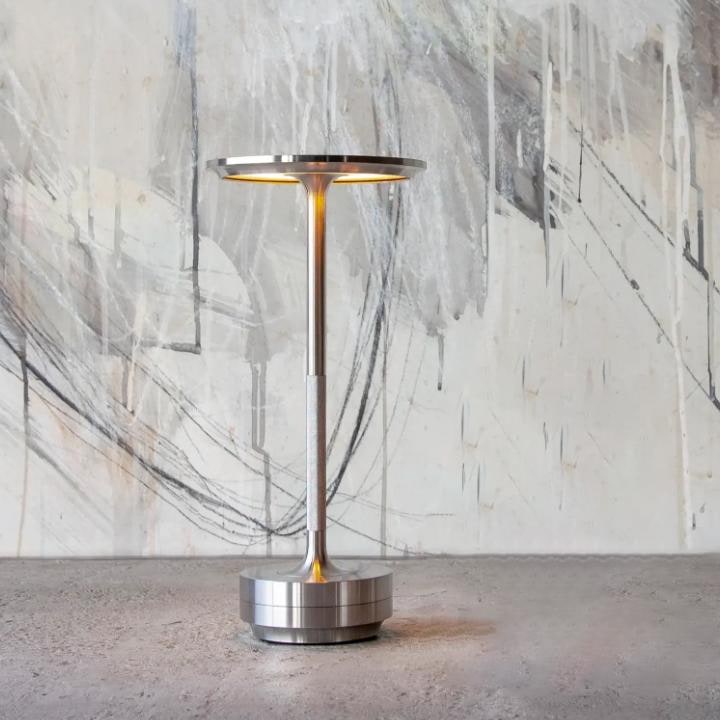 Portable Cordless Table Lamp With Metallic Finish - Image 5