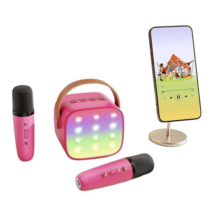 Portable Karaoke Machine With Bluetooth Speaker And Two Wireless Microphones - Image 5