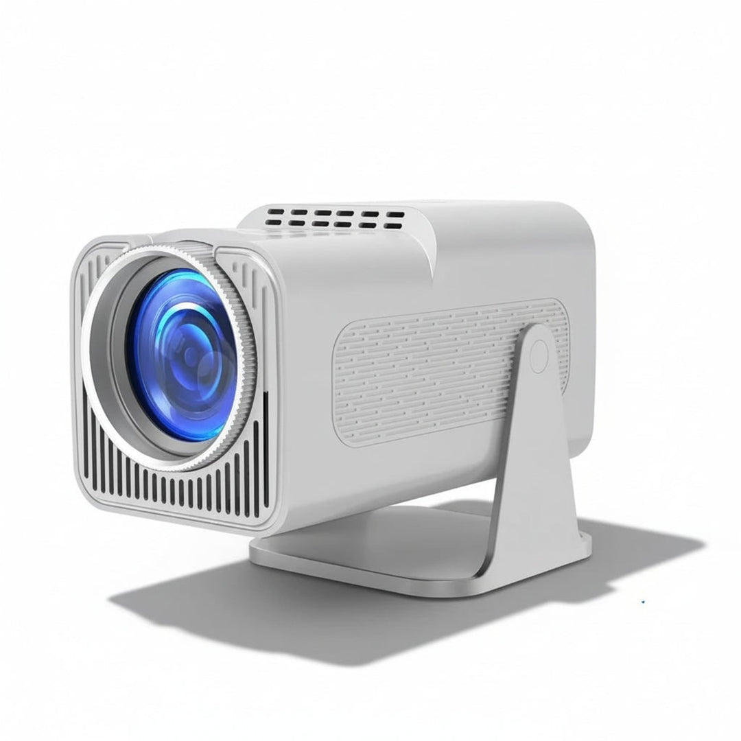Portable Mini Smart Projector With Rotating Stand 4K Support And Built-In Streaming Apps - Image 1