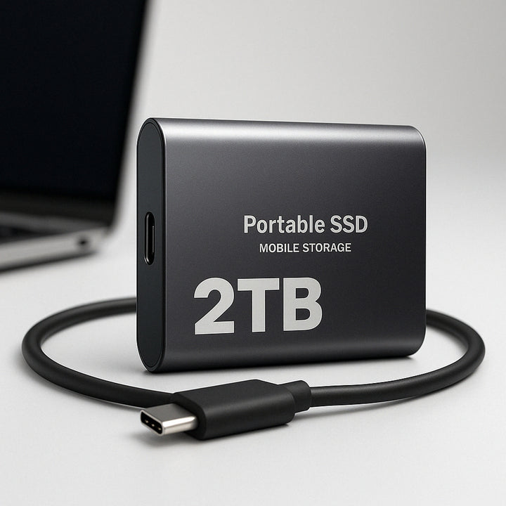 Portable SSD Usb-C External Drive Shock Resistant For Windows Mac Linux - Image 1