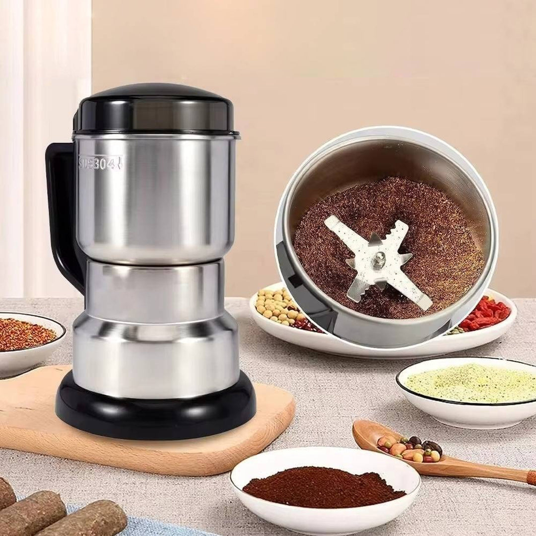 Premium Stainless Steel Coffee Beans Grinder With 400W Motor And Reflux Blade System - Image 3