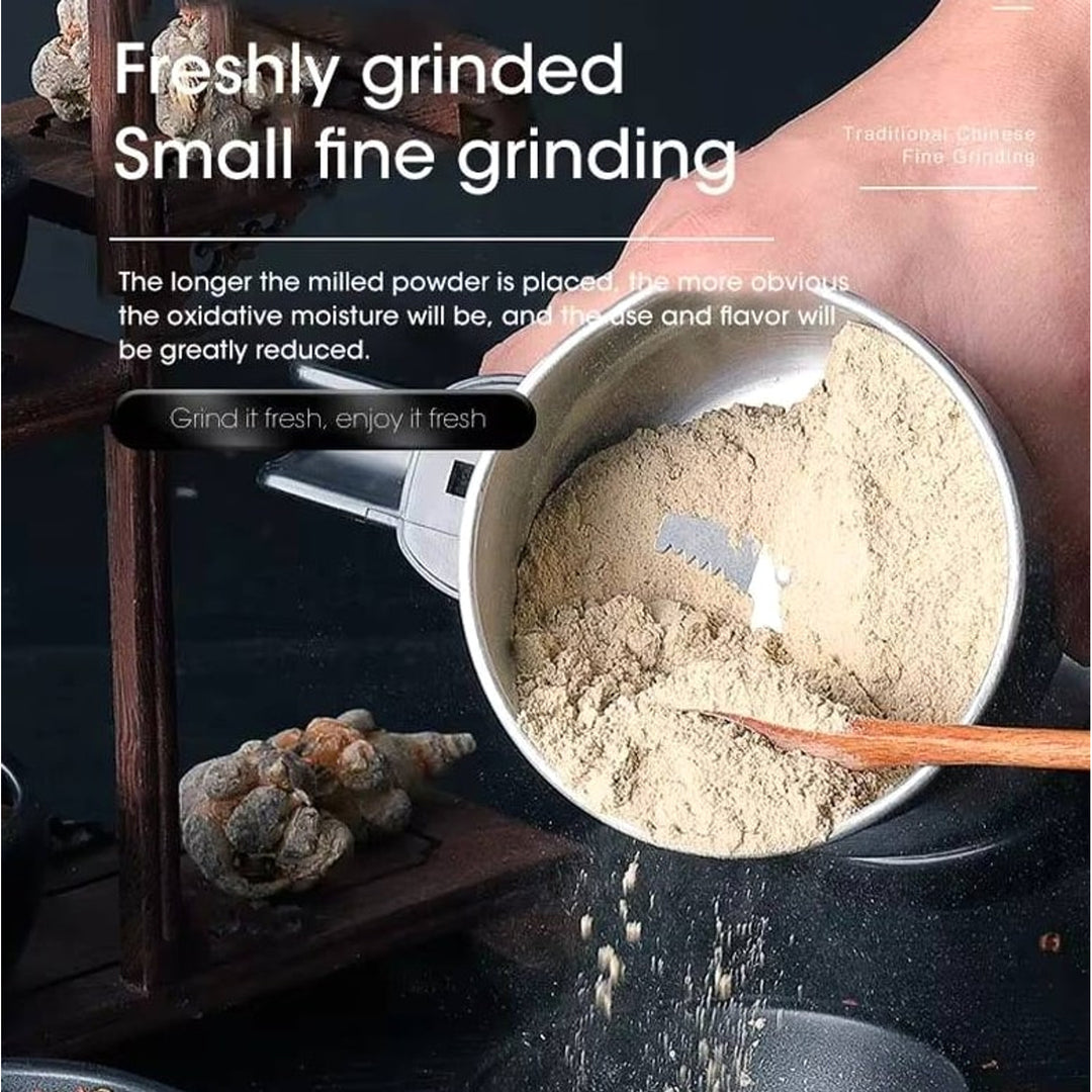 Premium Stainless Steel Coffee Beans Grinder With 400W Motor And Reflux Blade System - Image 9