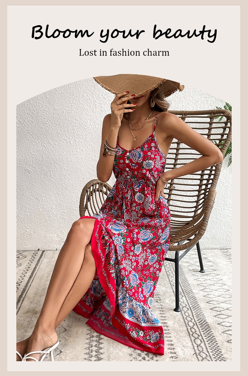 Printed Dress with Flattering Asymmetric Skirt and Sleeveless Cut - Image 4