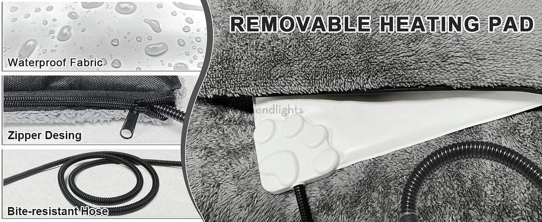 Protective Construction Non-Slip Base Heated Dog Bed - Image 9