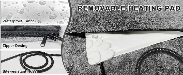 Protective Construction Non-Slip Base Heated Dog Bed - Image 9