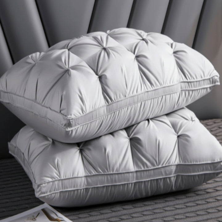 Quilted Goose Down Pillow With Soft Adaptive Support - Image 6
