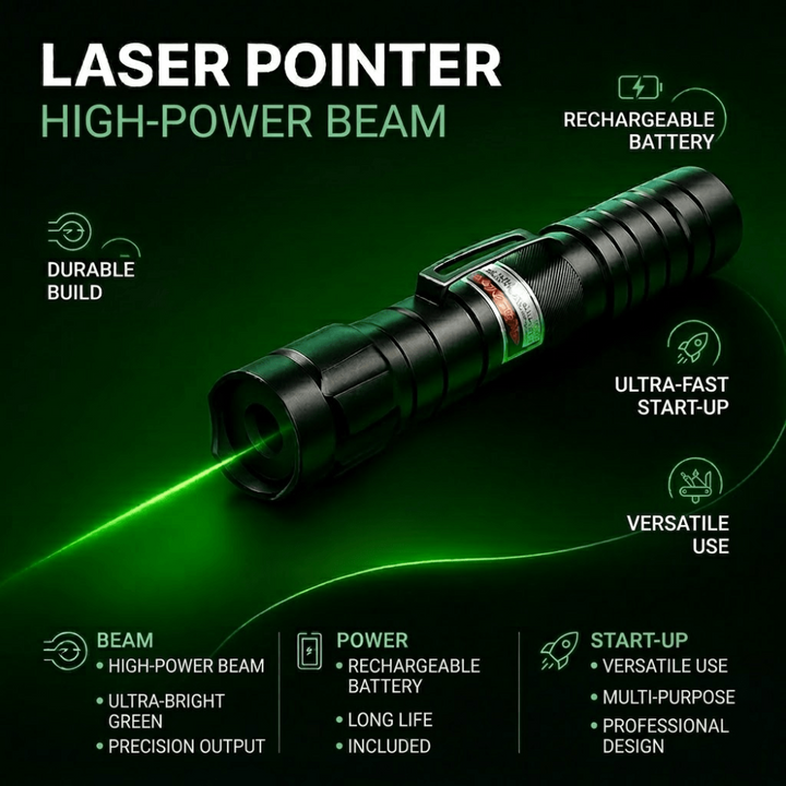 Laserpointer mit Akku und einstellbarem Fokus – Bild 4