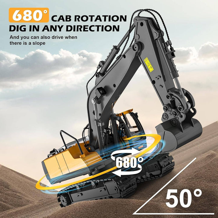 Remote Control Excavator With 680 Degree Rotation And Heavy Duty Tracks - Image 2
