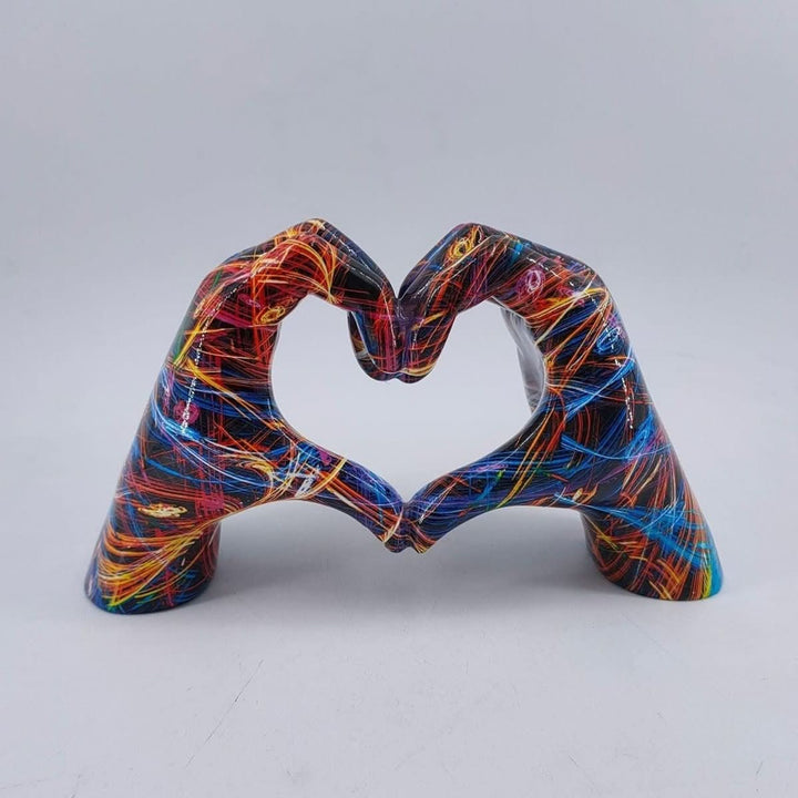 Resin Heart Hands Sculpture Figurine - Image 8