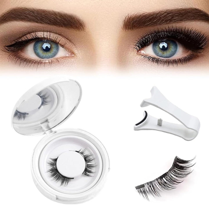 Reusable Magnetic Eyelash Set With Tweezer Applicator No Glue Needed - Image 1