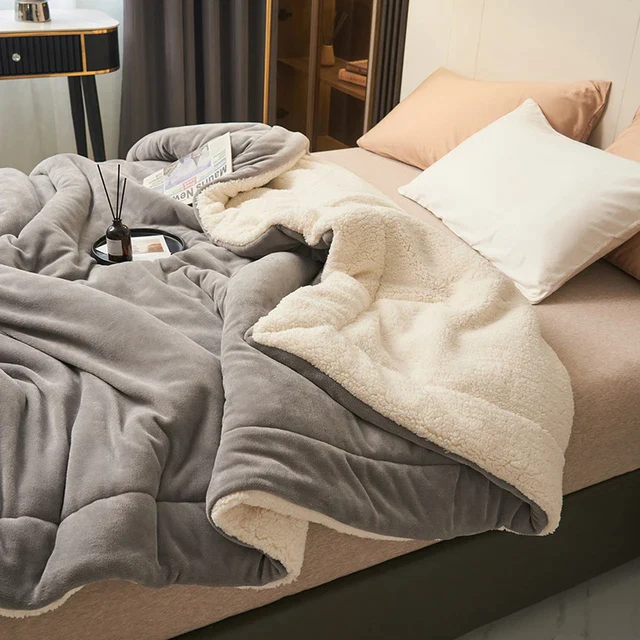 Reversible Quilted Flannel Fleece Blanket - Image 3