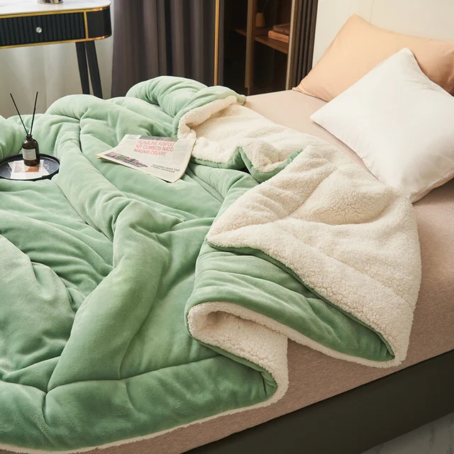 Reversible Quilted Flannel Fleece Blanket - Image 6