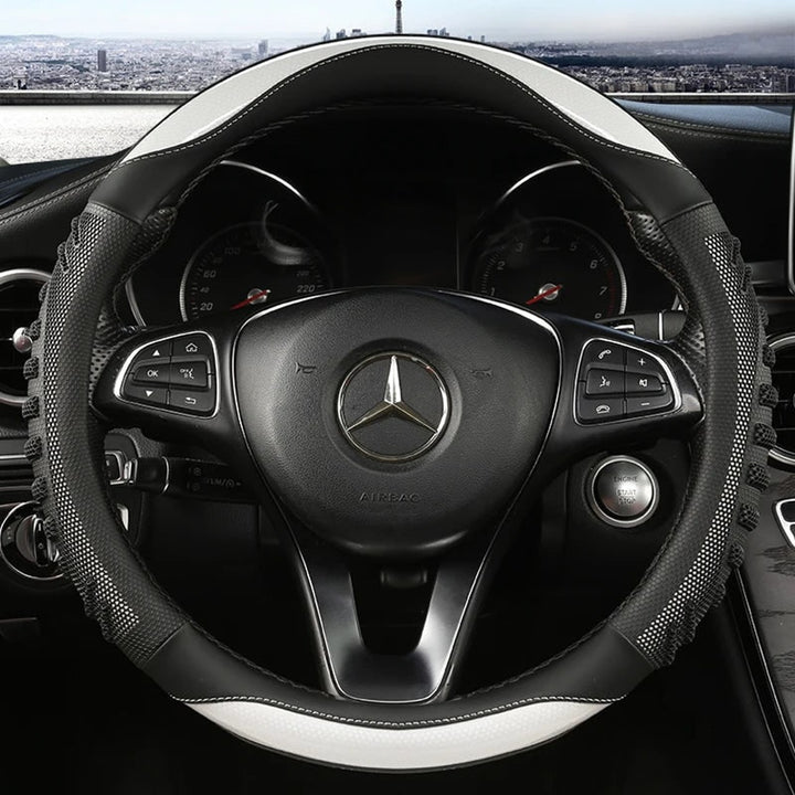 Roadgrip Honeycomb Steering Wheel Cover Non-Slip Ergonomic Synthetic Leather For A Secure Comfortable Drive - Image 7