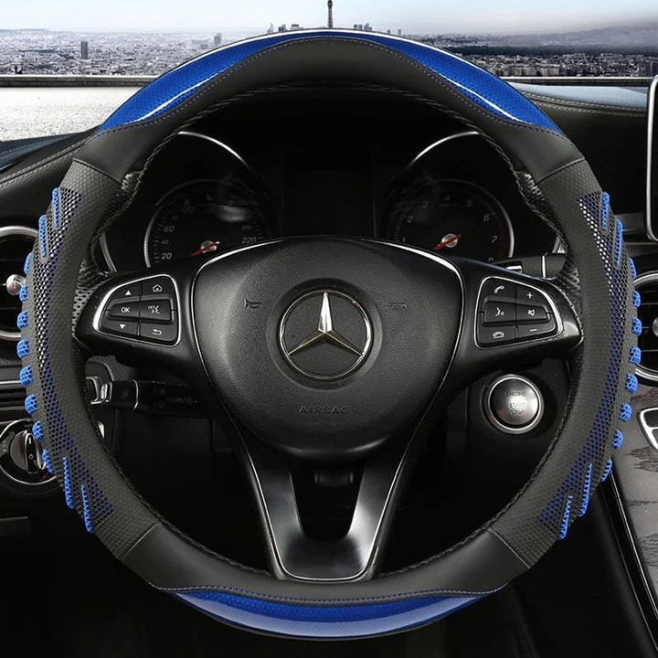 Roadgrip Honeycomb Steering Wheel Cover Non-Slip Ergonomic Synthetic Leather For A Secure Comfortable Drive - Image 5