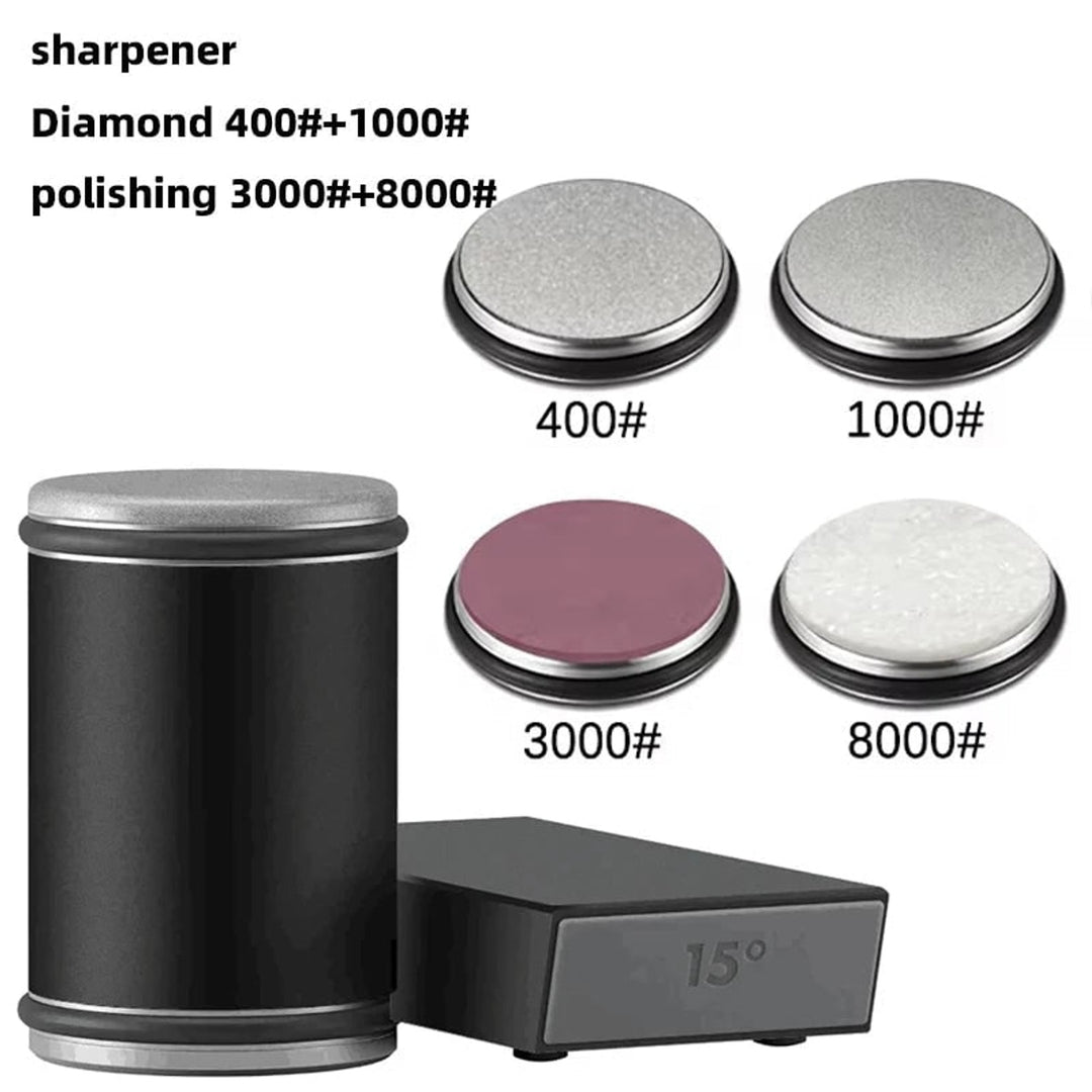 Rolling Knife Sharpener With Dual-Angle Kitchen Blade Tool And Magnetic Holder - Image 15