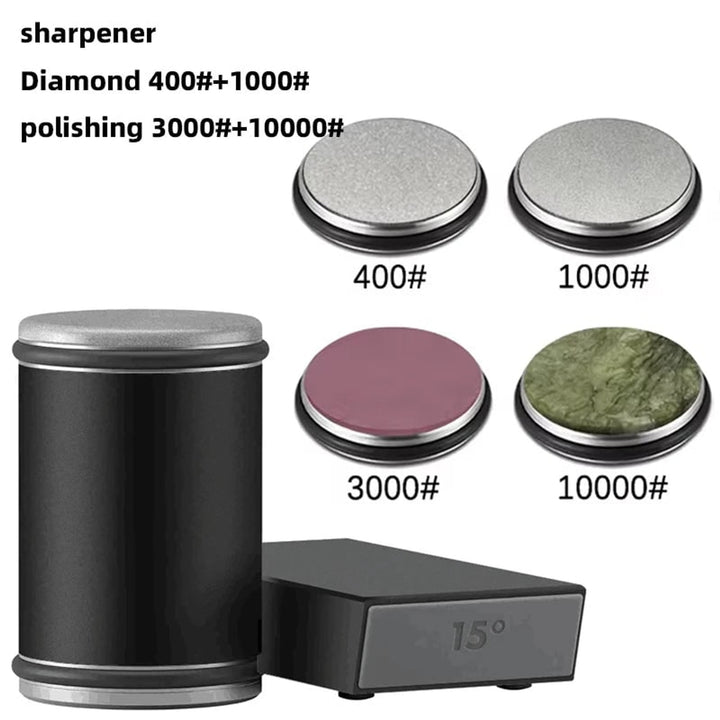 Rolling Knife Sharpener With Dual-Angle Kitchen Blade Tool And Magnetic Holder - Image 11