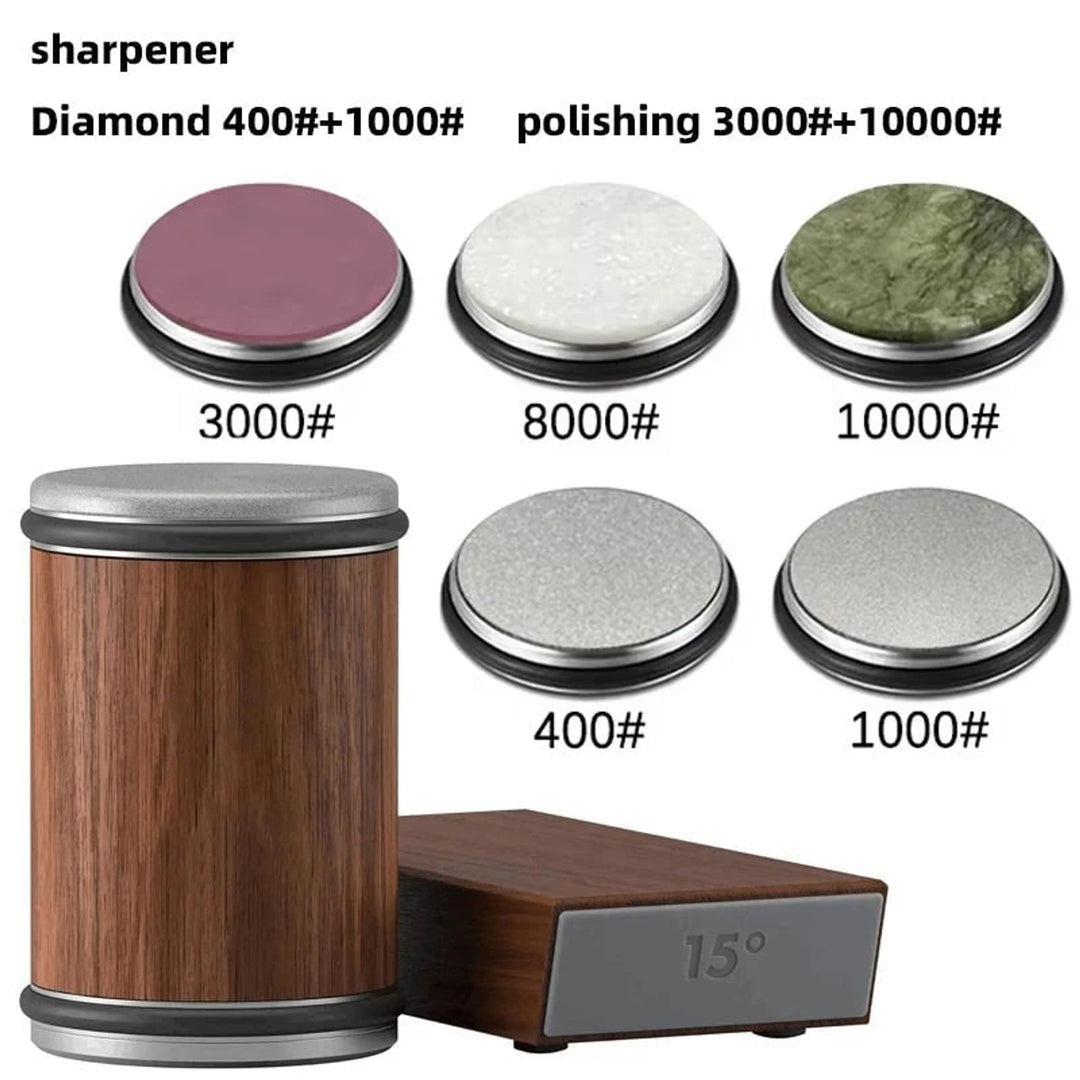 Rolling Knife Sharpener With Dual-Angle Kitchen Blade Tool And Magnetic Holder - Image 12
