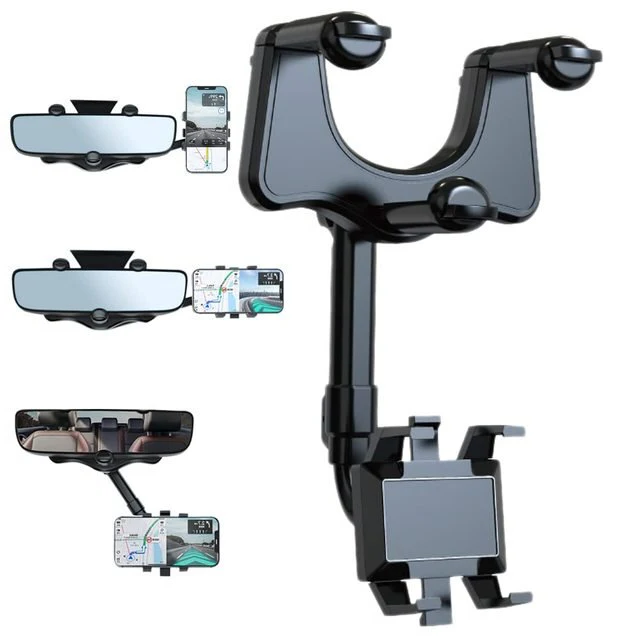Rotatable Car Phone Holder With 360-Degree Adjustable Retractable Arm - Image 1