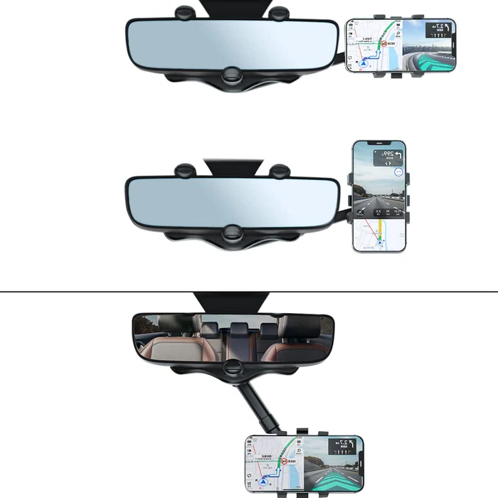 Rotatable Car Phone Holder With 360-Degree Adjustable Retractable Arm - Image 3