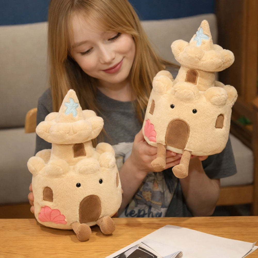 Sandcastle Plush Toy Soft & Cuddly Decorative Stuffed Animal For Kids - Image 7