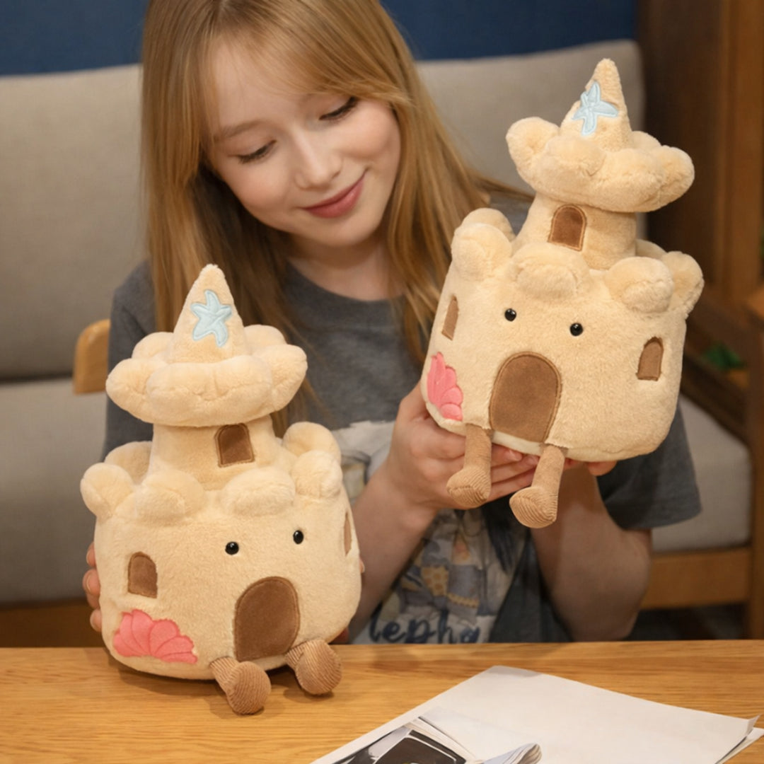 Sandcastle Plush Toy Soft & Cuddly Decorative Stuffed Animal For Kids - Image 7