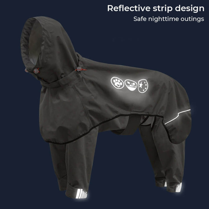 Sandsberg032519 Reflective Waterproof Raincoat For Dogs Four Legs - Image 2