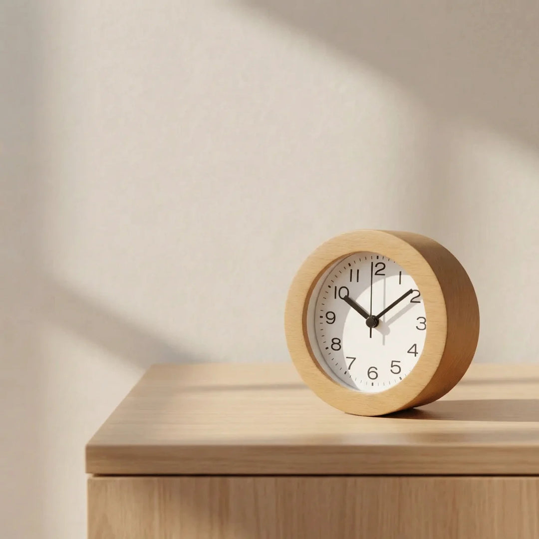 Silent Minimalist Wooden Alarm Clock - Image 1