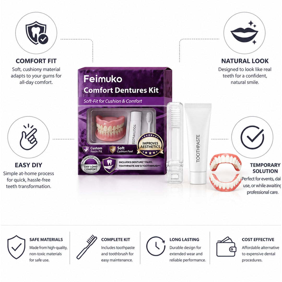 Snap On Veneers Kit Custom Moldable Comfort-Fit Temporary Teeth Veneers - Image 8