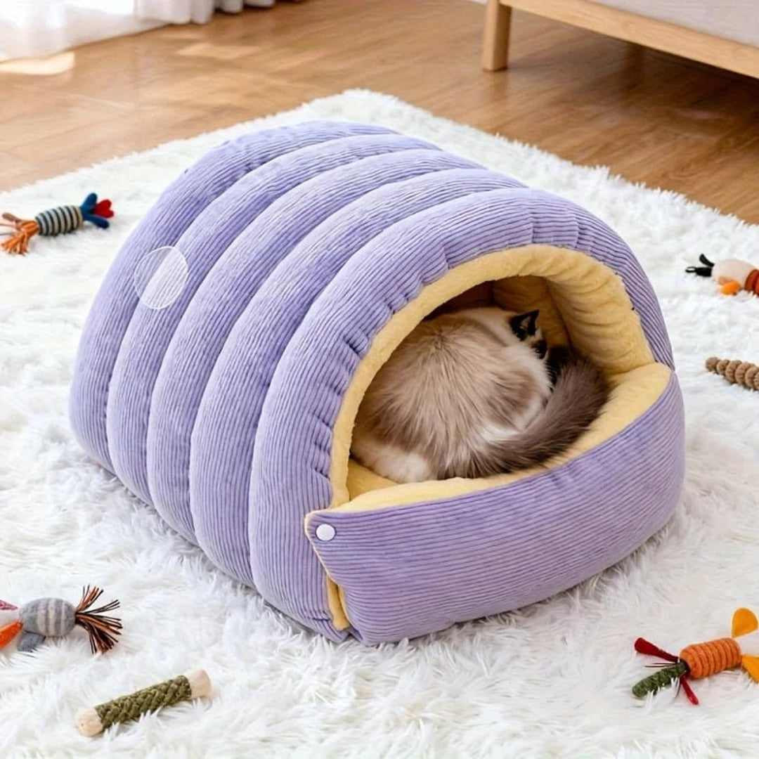 Snugden Enclosed Cat Bed For Warmth And Security - Image 2
