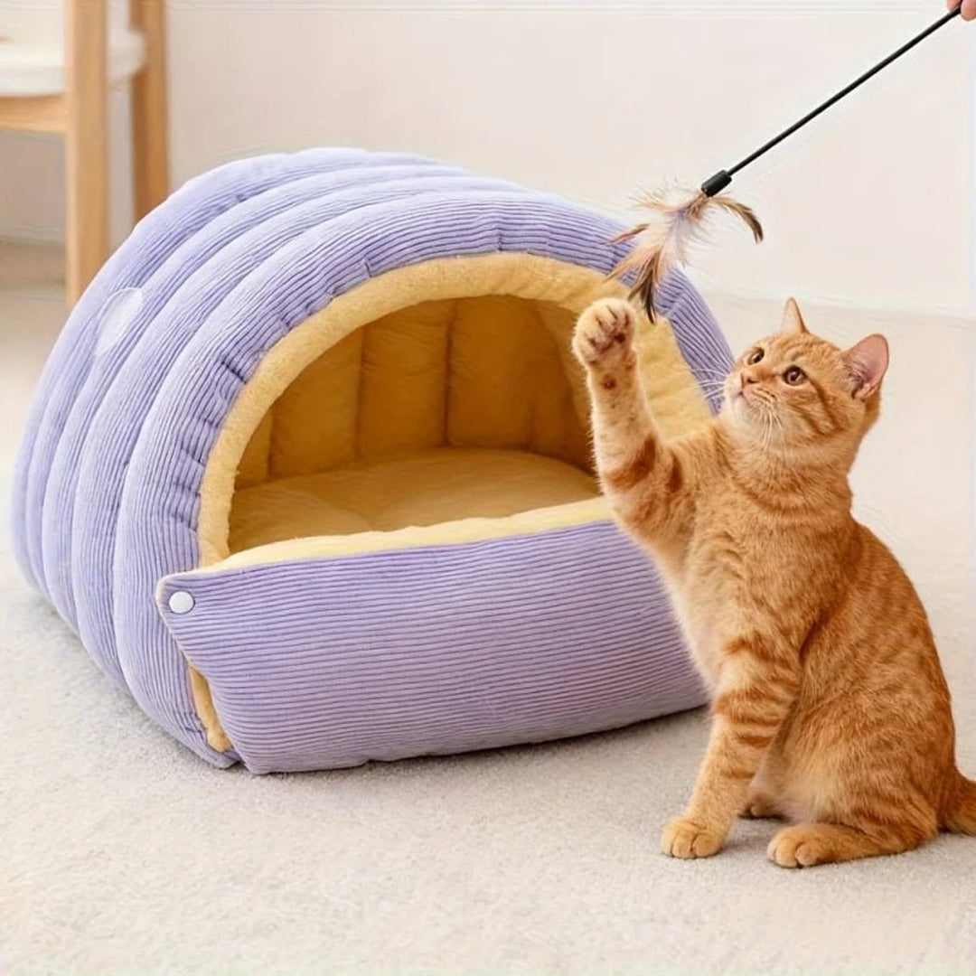 Snugden Enclosed Cat Bed For Warmth And Security - Image 4