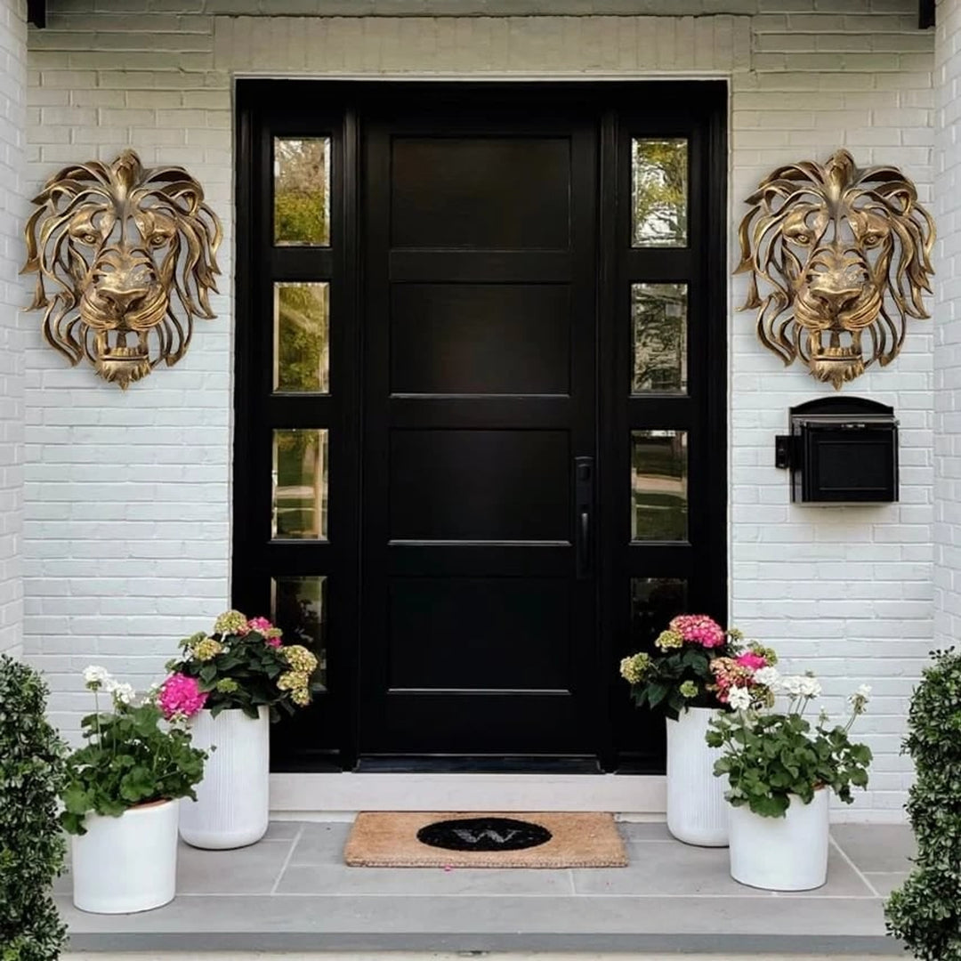 Strong Metal Lion Head Wall Decoration Elegant - Image 6