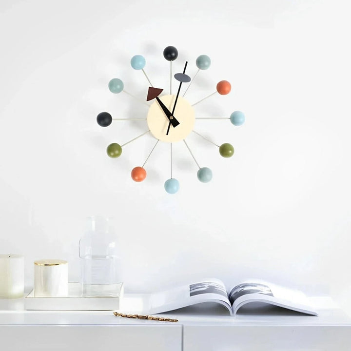Sunburst Wall Clock Decorative Metal With Silent Movement - Image 3