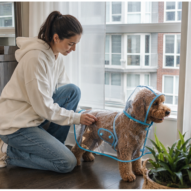 Transparent Hooded Pet Raincoat Waterproof Dog Raincoat For Rainy Walks - Image 8