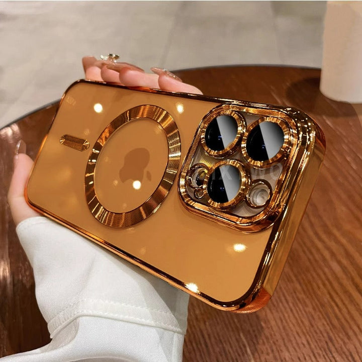 Transparent iPhone Case Magnetic With Electroplated Metal Bumper - Image 17