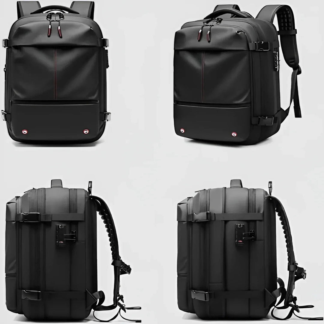 Travel Backpack with Streamlined Pu Design and Compression - Image 5