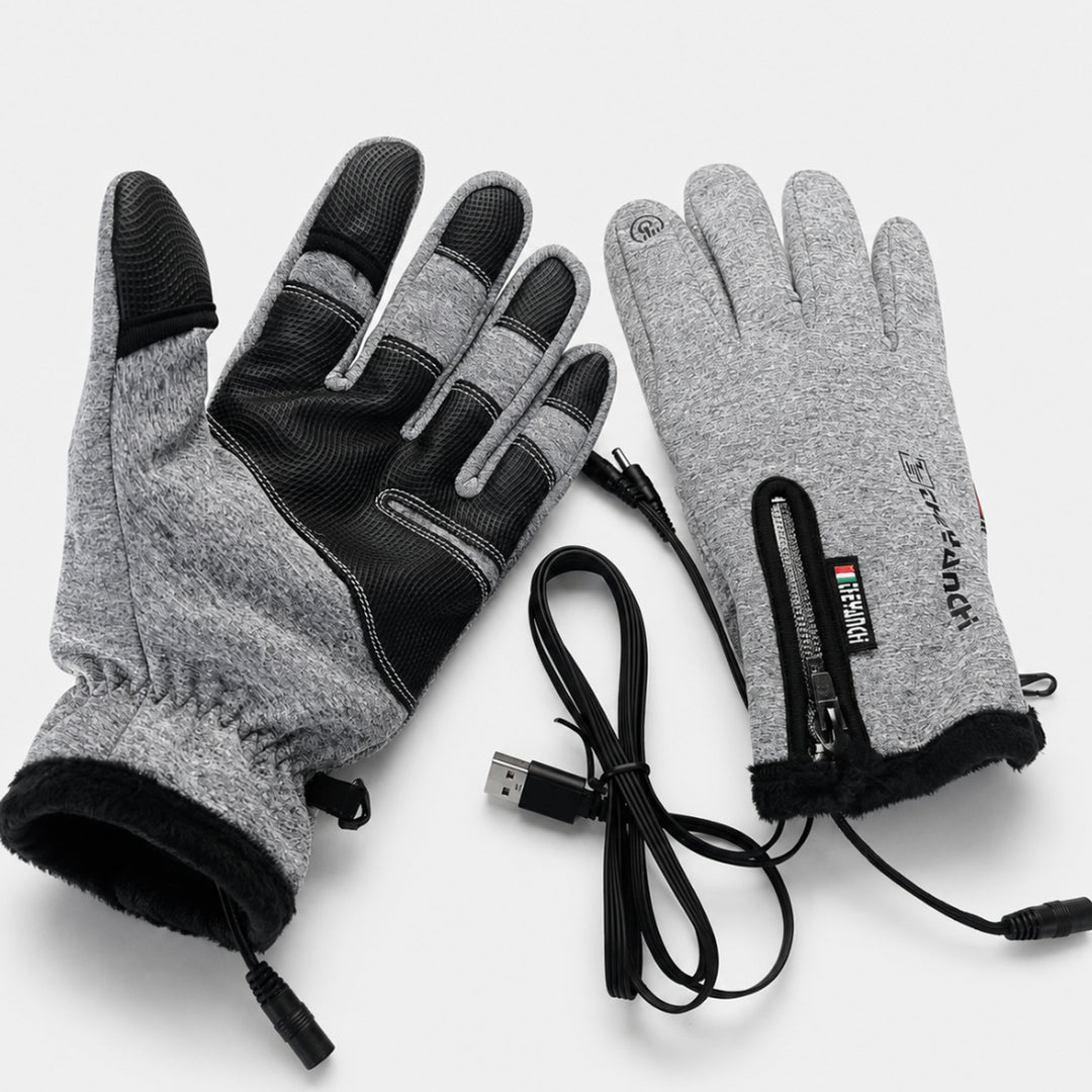 USB Heated Winter Gloves With Touchscreen Fingertips And Water-Repellent Nylon Shell - Image 3