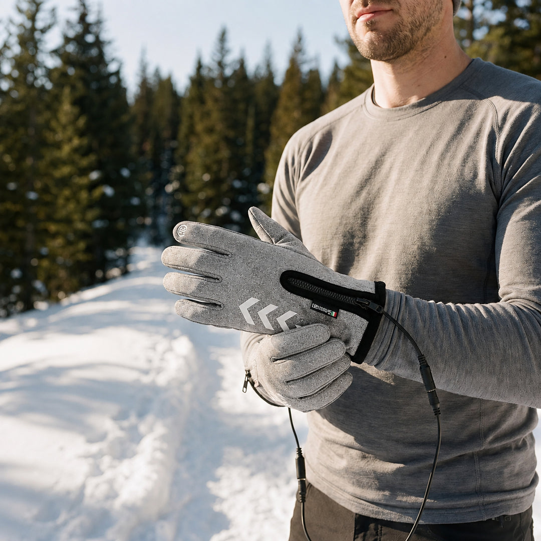 USB Heated Winter Gloves With Touchscreen Fingertips And Water-Repellent Nylon Shell - Image 5