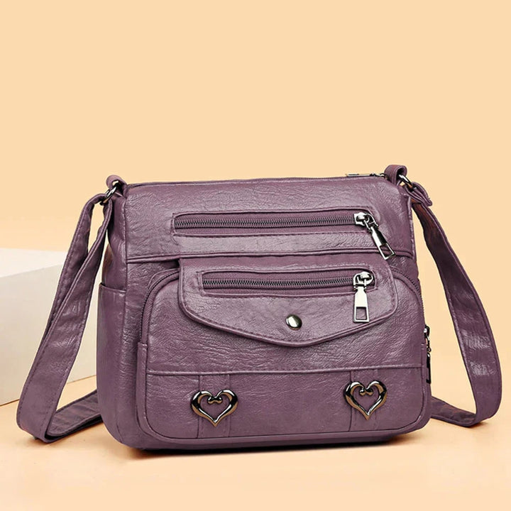 Vintage Shoulder Bag with Adjustable Strap and Secure Closure - Image 5