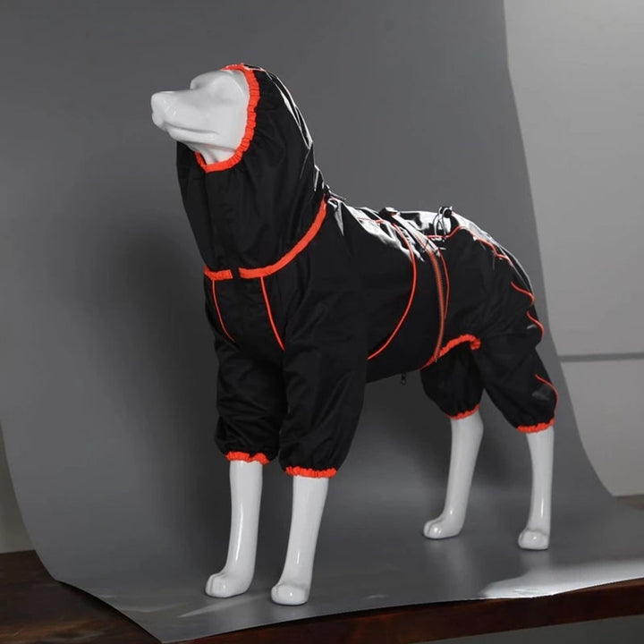 Waterproof Dog Raincoat With Legs For Large Dogs Windproof Snowproof Pet Jacket - Image 2