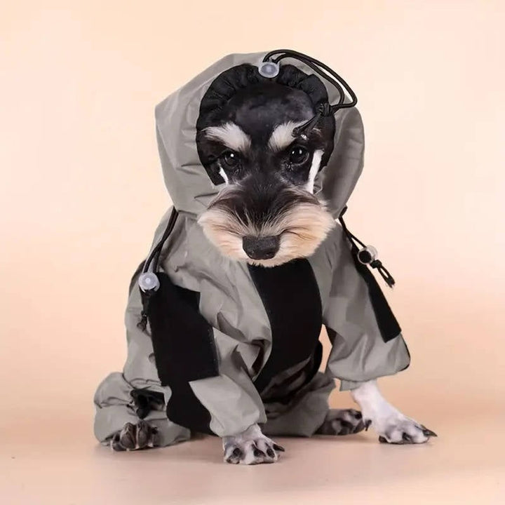 Waterproof Full Body Dog Raincoat With Reflective Strips And Storage Pocket - Image 3
