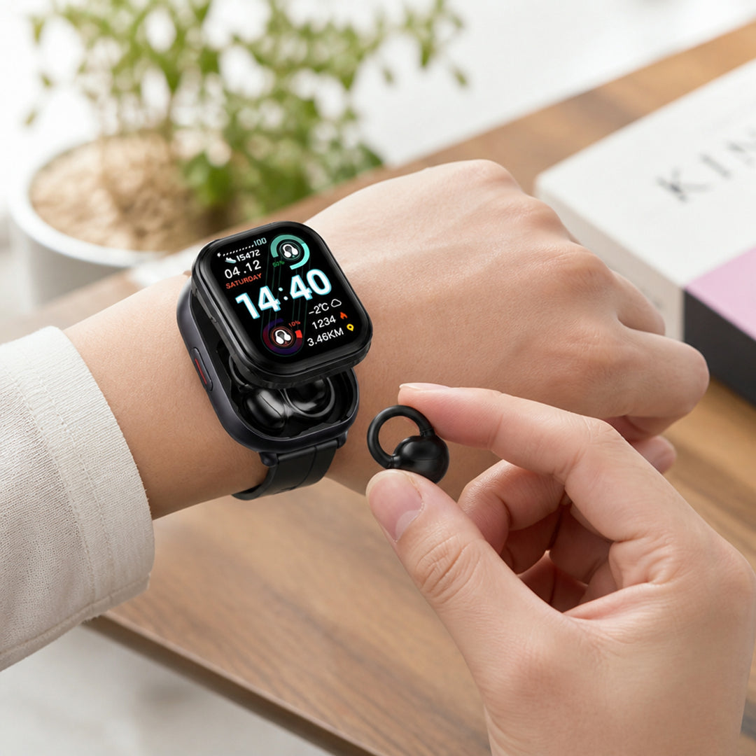 Wireless Earbuds Integrated Into A HD Touchscreen Smartwatch - Image 3