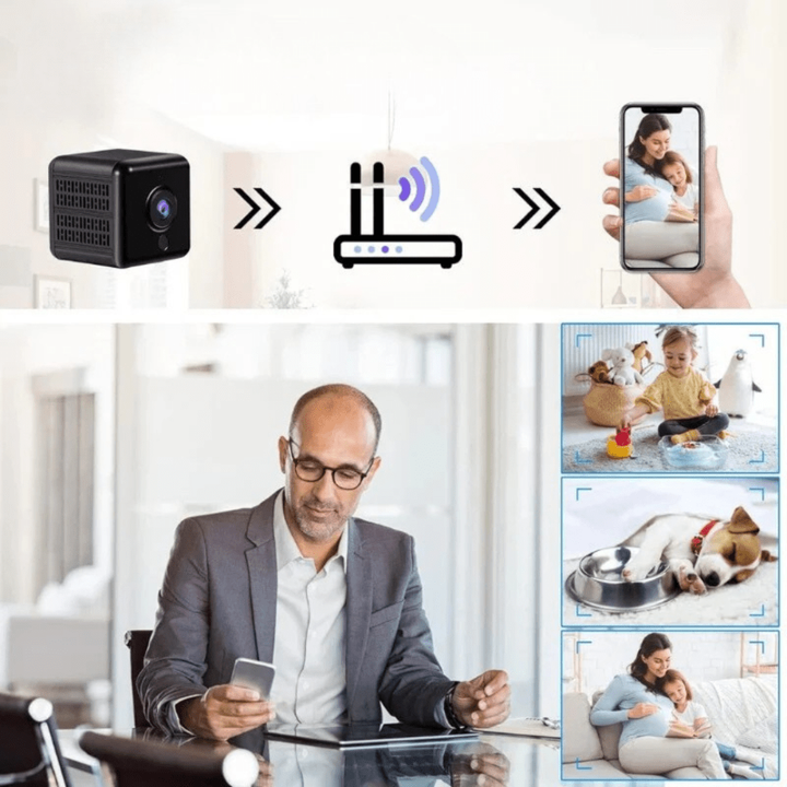 Trådlös säkerhetskamera inomhus WIFI smart pan-tilt - Bild 6