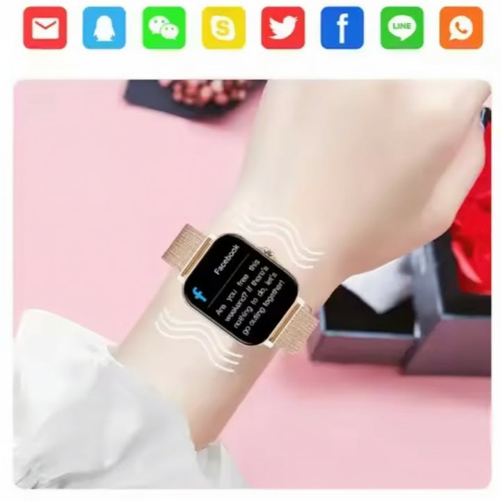 Women's Smartwatch With Slim Metal Mesh Band And Fitness Tracking - Image 3