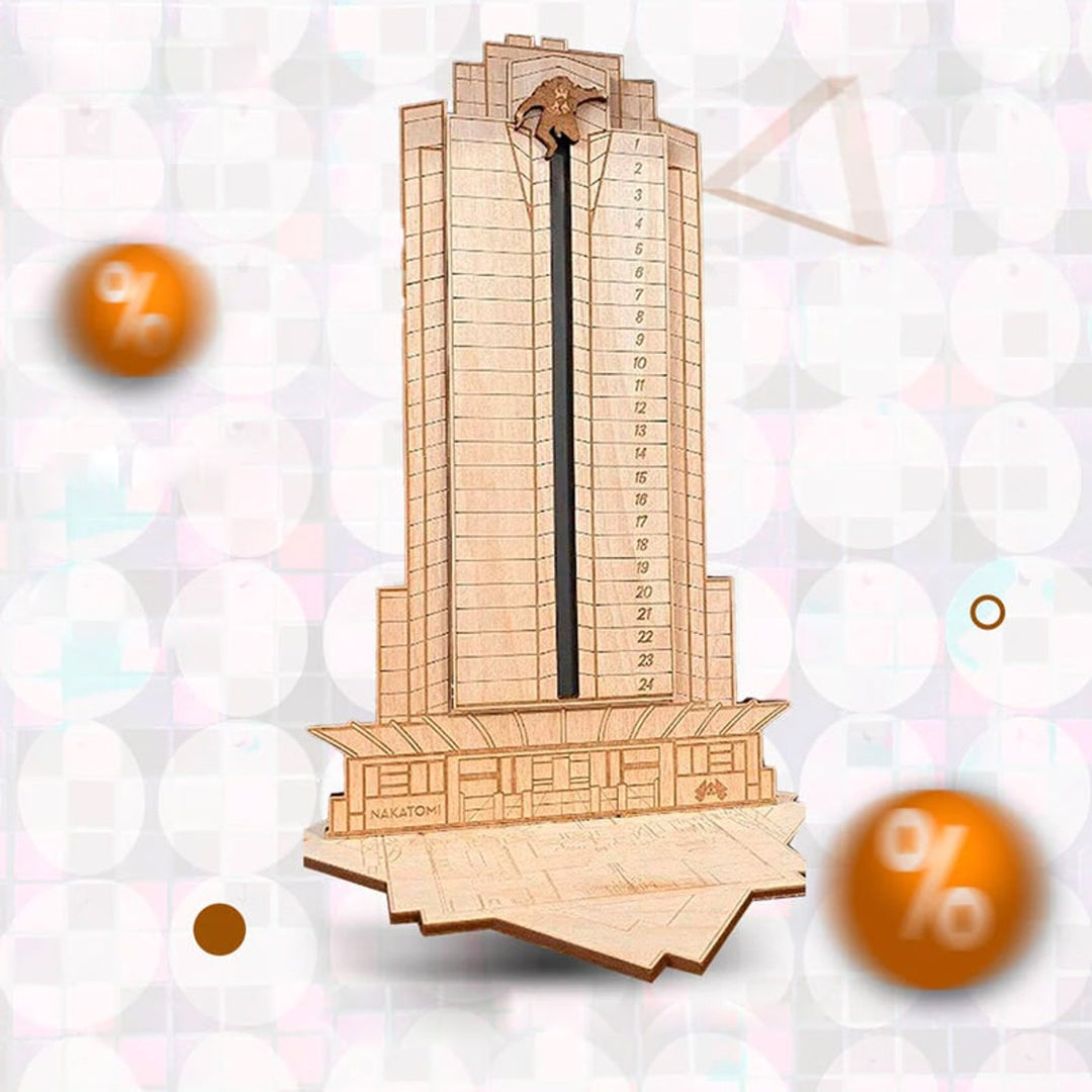 Wooden Advent Calendar Die Hard Nakatomi Plaza With Rotating Hans Gruber Figure - Image 21