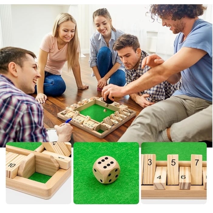 Wooden Board Game With Dice Educational Strategy Game - Image 6