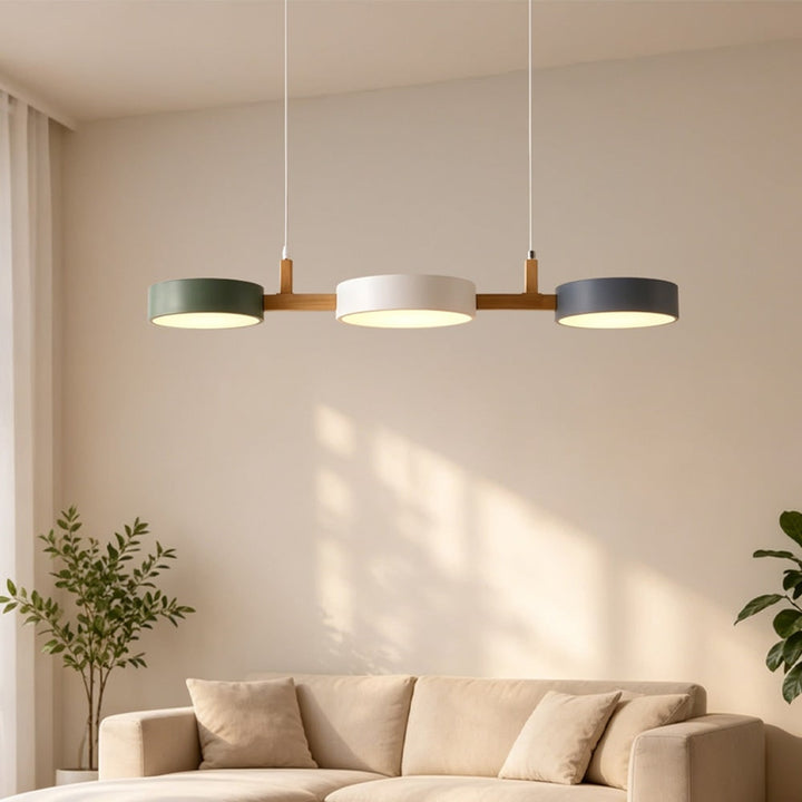 Wooden Pendant Chandelier With Adjustable Cord - Image 2