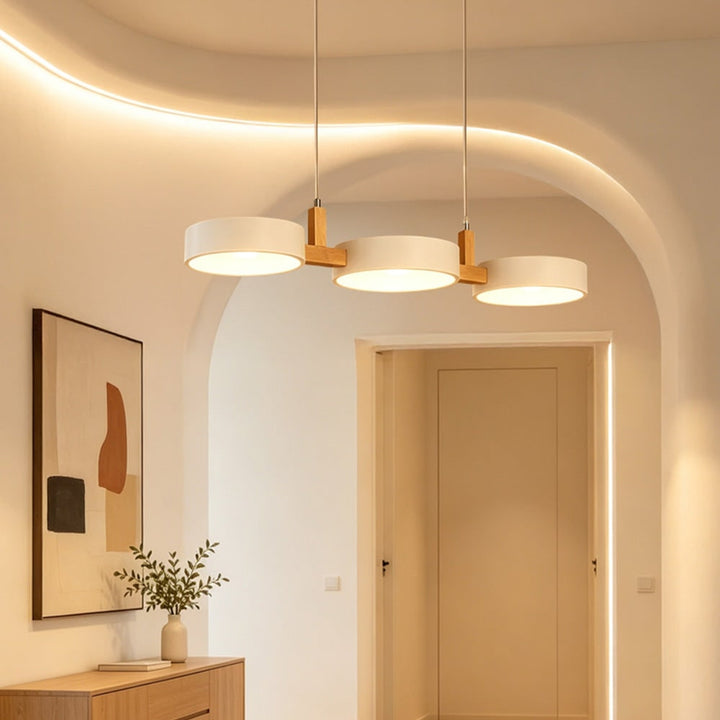 Wooden Pendant Chandelier With Adjustable Cord - Image 5