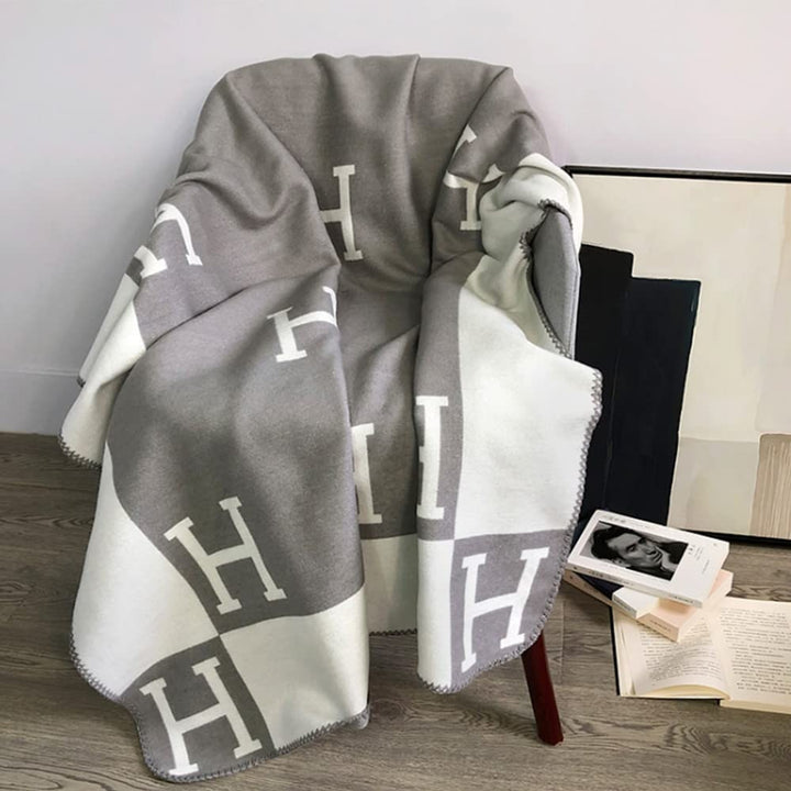 Wool Cashmere Blanket Throw Soft Warm - Image 12